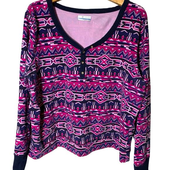 Columbia Top Women's 2x Holly Hideaway Long Sleeve Vibrant Outdoor Thermal - Picture 1 of 7